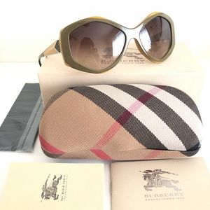 BURBERRY Olive/Ochre/Gold B4133 Sunglasses